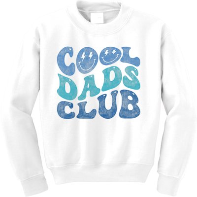 Cool Dads Club Funny Smile Fathers Day Gift Groovy Cool Dads Kids Sweatshirt