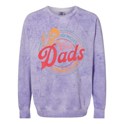 Cool Dads Club Funny Skelton Colorblast Crewneck Sweatshirt