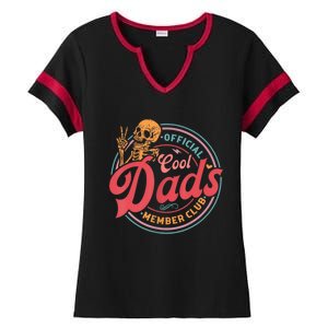 Cool Dads Club Funny Skelton Ladies Halftime Notch Neck Tee