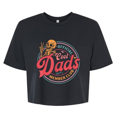 Cool Dads Club Funny Skelton Bella+Canvas Jersey Crop Tee