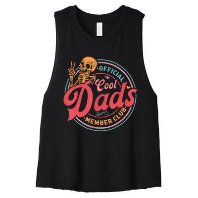 Cool Dads Club Funny Skelton Women's Racerback Cropped Tank