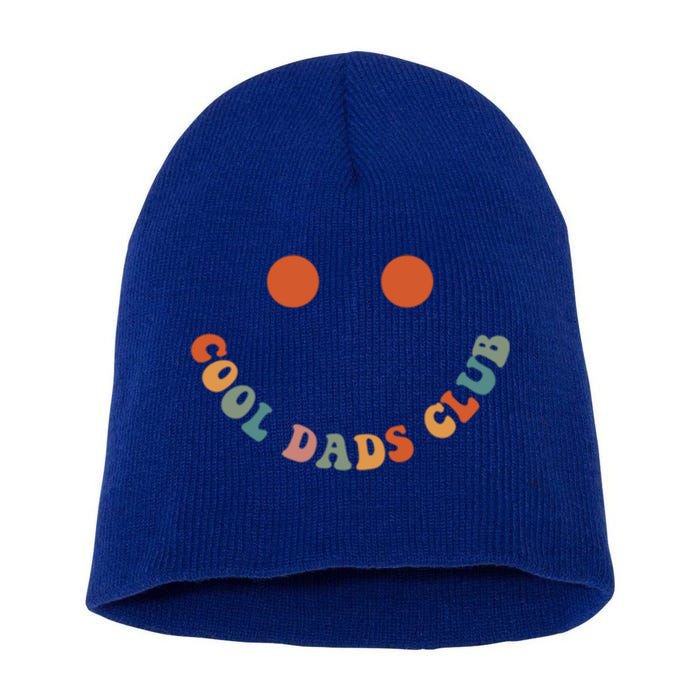 Cool Dads Club Retro Groovy Dad FatherS Day Gift Short Acrylic Beanie