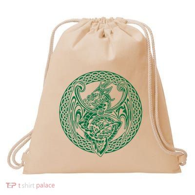 Celtic Dragon Drawstring Bag