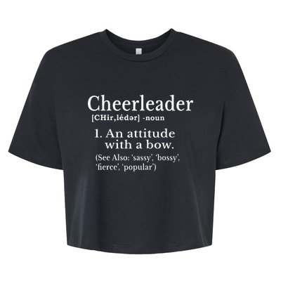 Cheerleader Definition Cheer Flyer Gifts Cheerleaders Bella+Canvas Jersey Crop Tee