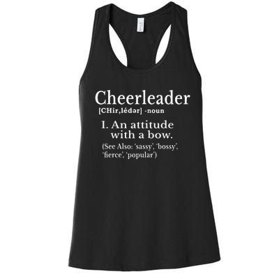 Cheerleader Definition Cheer Flyer Gifts Cheerleaders Women's Racerback Tank