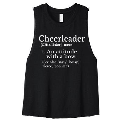 Cheerleader Definition Cheer Flyer Gifts Cheerleaders Women's Racerback Cropped Tank