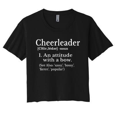 Cheerleader Definition Cheer Flyer Gifts Cheerleaders Women's Crop Top Tee