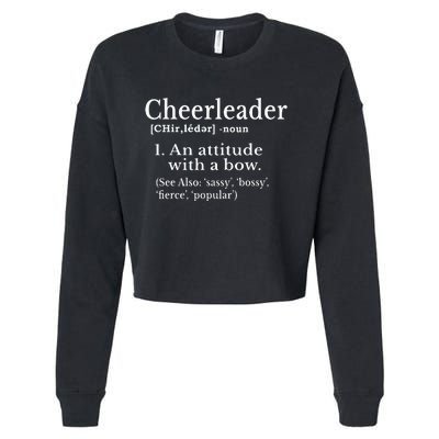 Cheerleader Definition Cheer Flyer Gifts Cheerleaders Cropped Pullover Crew