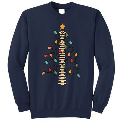 Chiropractor Doctor Christmas Lights Chiropractic Assistant Tall Sweatshirt