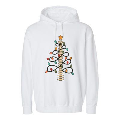 Chiropractor Doctor Christmas Lights Chiropractic Assistant Garment-Dyed Fleece Hoodie