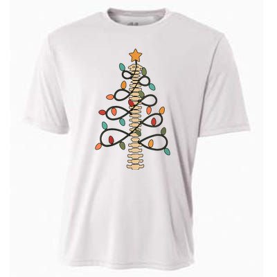 Chiropractor Doctor Christmas Lights Chiropractic Assistant Cooling Performance Crew T-Shirt