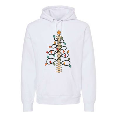 Chiropractor Doctor Christmas Lights Chiropractic Assistant Premium Hoodie