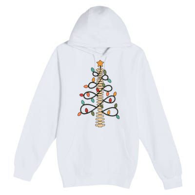 Chiropractor Doctor Christmas Lights Chiropractic Assistant Premium Pullover Hoodie