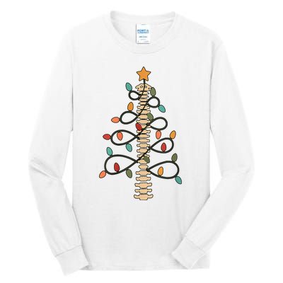 Chiropractor Doctor Christmas Lights Chiropractic Assistant Tall Long Sleeve T-Shirt