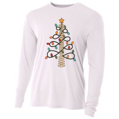 Chiropractor Doctor Christmas Lights Chiropractic Assistant Cooling Performance Long Sleeve Crew