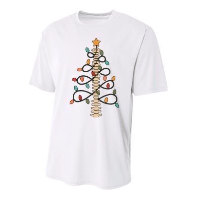 Chiropractor Doctor Christmas Lights Chiropractic Assistant Performance Sprint T-Shirt