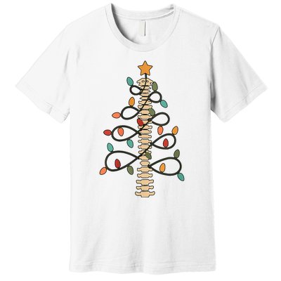 Chiropractor Doctor Christmas Lights Chiropractic Assistant Premium T-Shirt