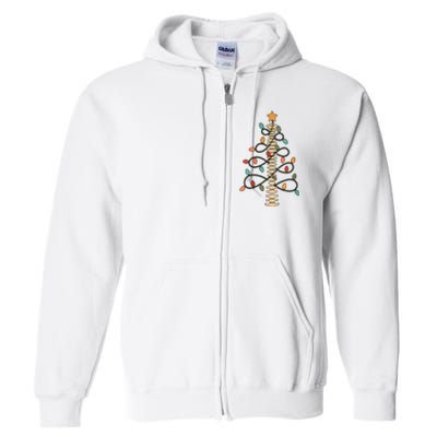 Chiropractor Doctor Christmas Lights Chiropractic Assistant Full Zip Hoodie