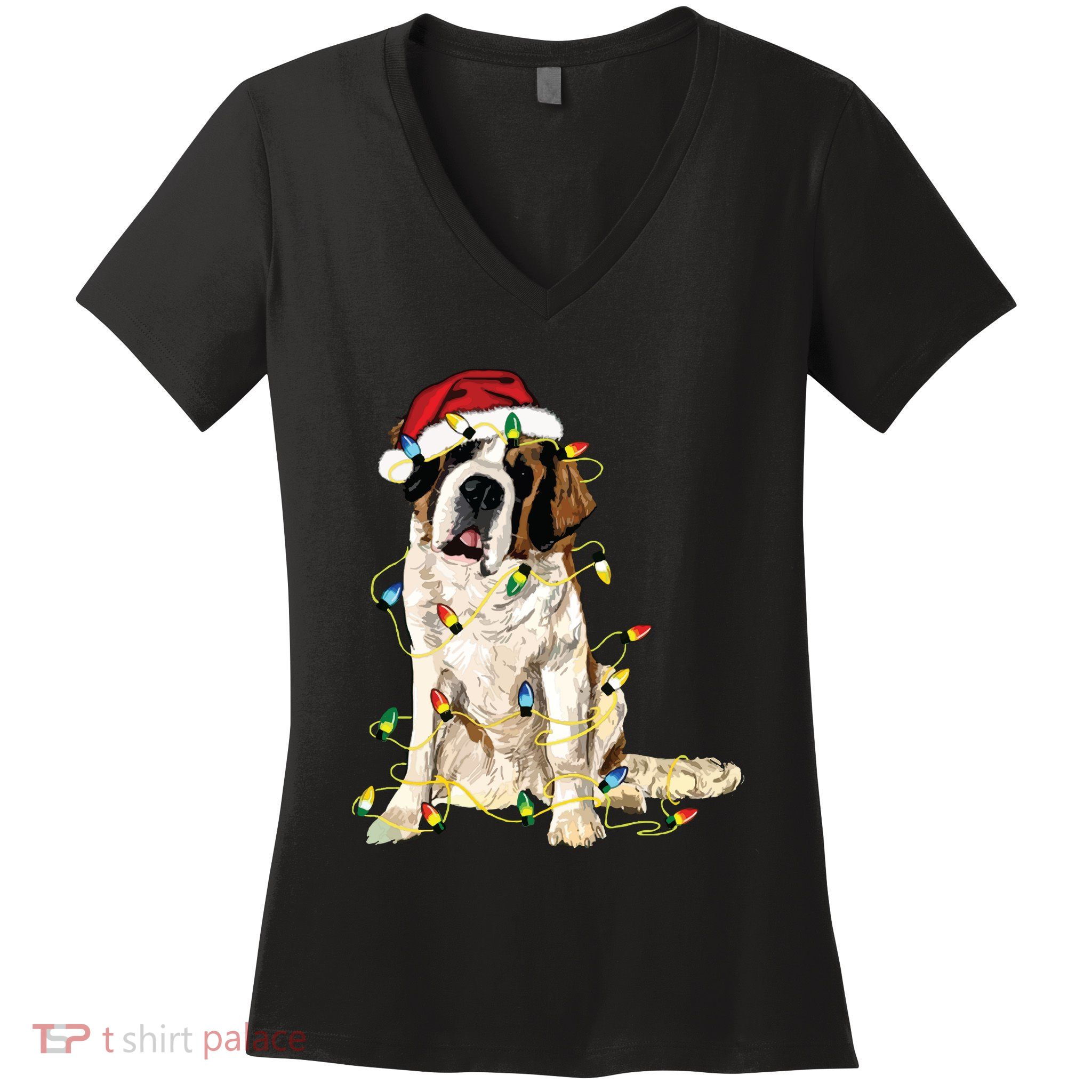 Christmas Dog Cute Christmas Gift For Dog Lover Women's V-Neck T-Shirt