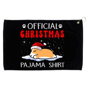 Corgi Dog Christmas Pajama Puppy Funny Xmas Cool Gift Grommeted Golf Towel