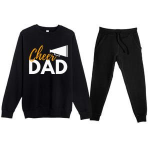 Cheer Dad Cheerleading Cheerleader Dad Cheer Competition Premium Crewneck Sweatsuit Set