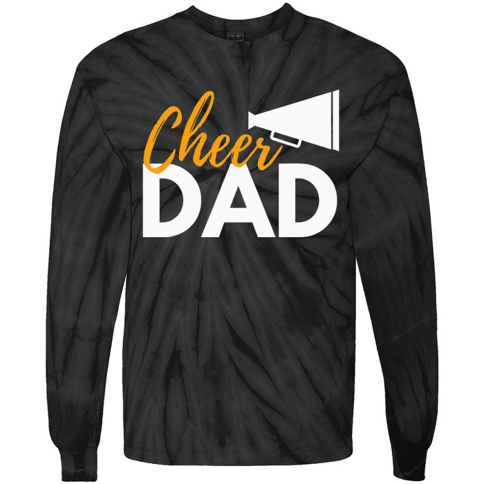 Cheer Dad Cheerleading Cheerleader Dad Cheer Competition Tie-Dye Long Sleeve Shirt