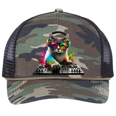 Cat DJ Retro Rope Trucker Hat Cap