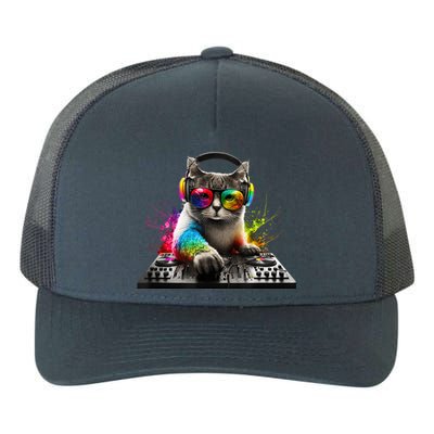 Cat DJ Yupoong Adult 5-Panel Trucker Hat