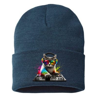 Cat DJ Sustainable Knit Beanie