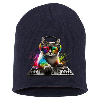 Cat DJ Short Acrylic Beanie