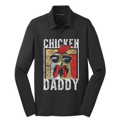 Chicken Daddy Chicken Farmer Father Of The Chicken Coop Silk Touch Performance Long Sleeve Polo