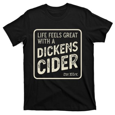 Cheeky Dickens Cider Bottle Label Witty Innuendo T-Shirt