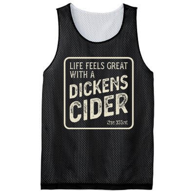 Cheeky Dickens Cider Bottle Label Witty Innuendo Mesh Reversible Basketball Jersey Tank