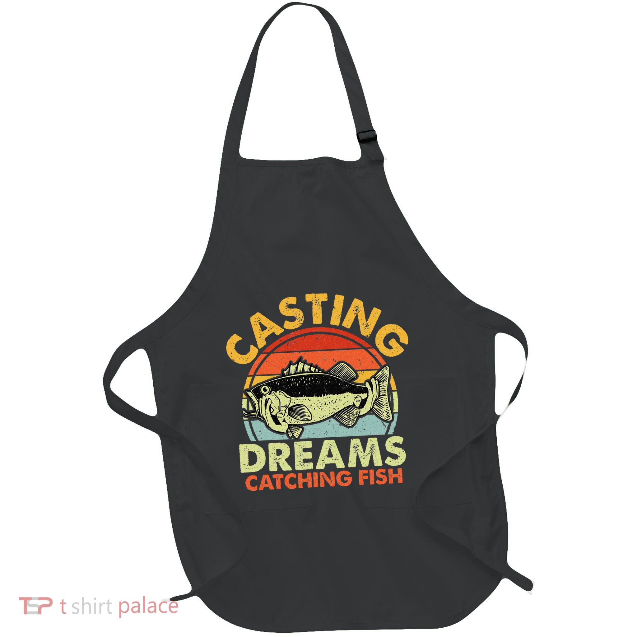 Casting Dreams Catching Fish Full-Length Apron With Pockets