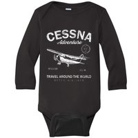 Cessna Distressed Baby Long Sleeve Bodysuit