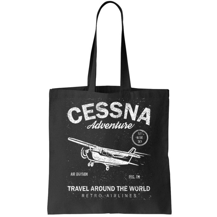 Cessna Distressed Tote Bag