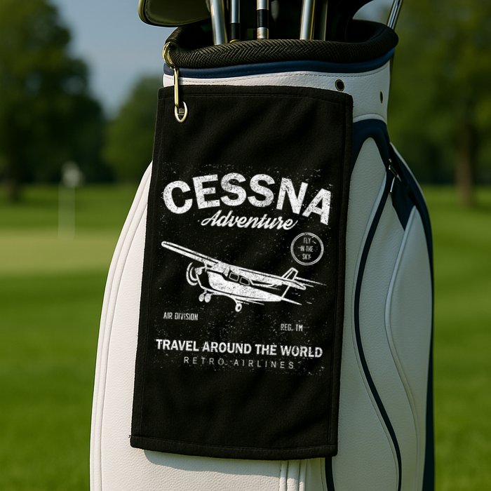 Cessna Distressed Golf Towel