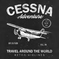Cessna Distressed Golf Towel