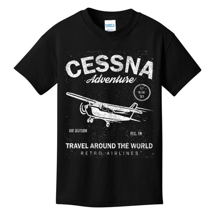 Cessna Distressed Kids T-Shirt