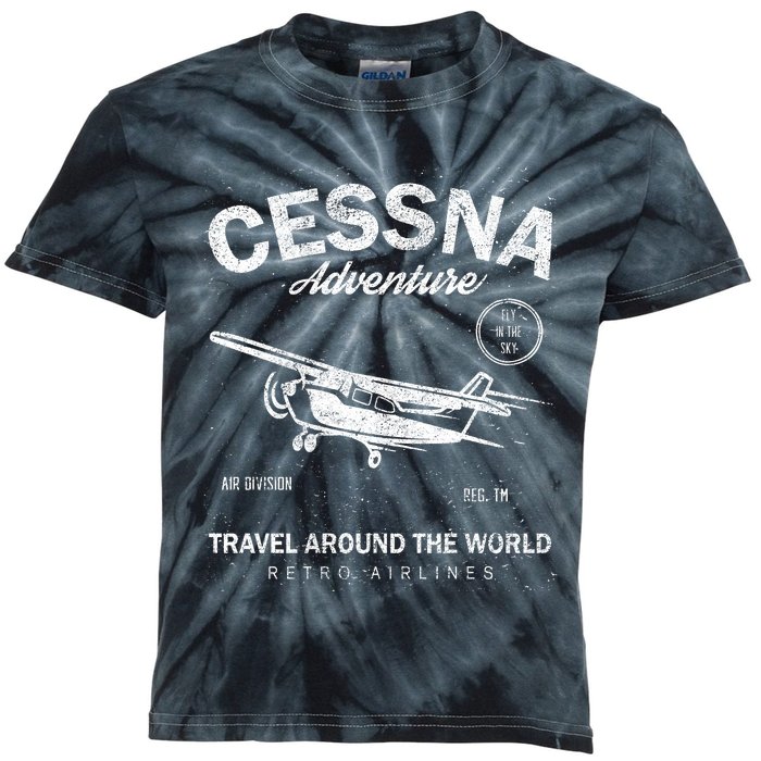 Cessna Distressed Kids Tie-Dye T-Shirt