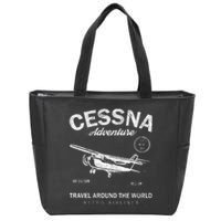 Cessna Distressed Zip Tote Bag