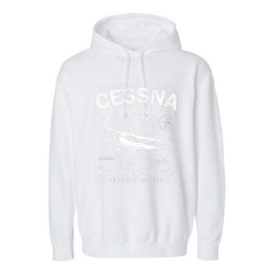 Cessna Distressed Garment-Dyed Fleece Hoodie