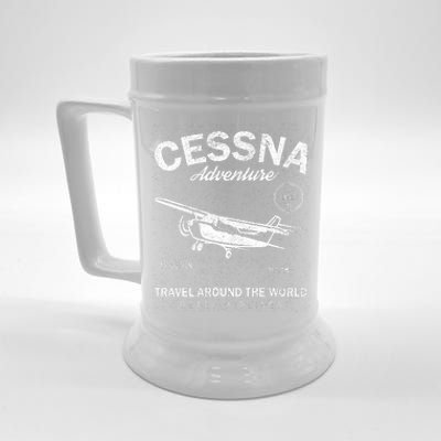 Cessna Distressed Beer Stein