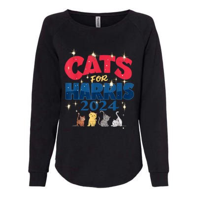 Cat Design Cats For Kamala Funny Harris Supporter Womens California Wash Sweatshirt