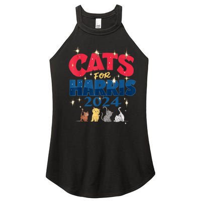 Cat Design Cats For Kamala Funny Harris Supporter Women’s Perfect Tri Rocker Tank