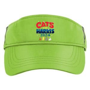 Cat Design Cats For Kamala Funny Harris Supporter Adult Drive Performance Visor