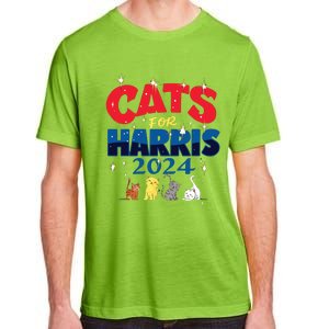 Cat Design Cats For Kamala Funny Harris Supporter Adult ChromaSoft Performance T-Shirt