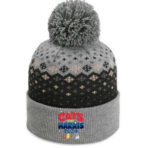 Cat Design Cats For Kamala Funny Harris Supporter The Baniff Cuffed Pom Beanie