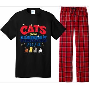 Cat Design Cats For Kamala Funny Harris Supporter Pajama Set