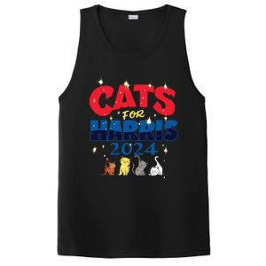 Cat Design Cats For Kamala Funny Harris Supporter PosiCharge Competitor Tank